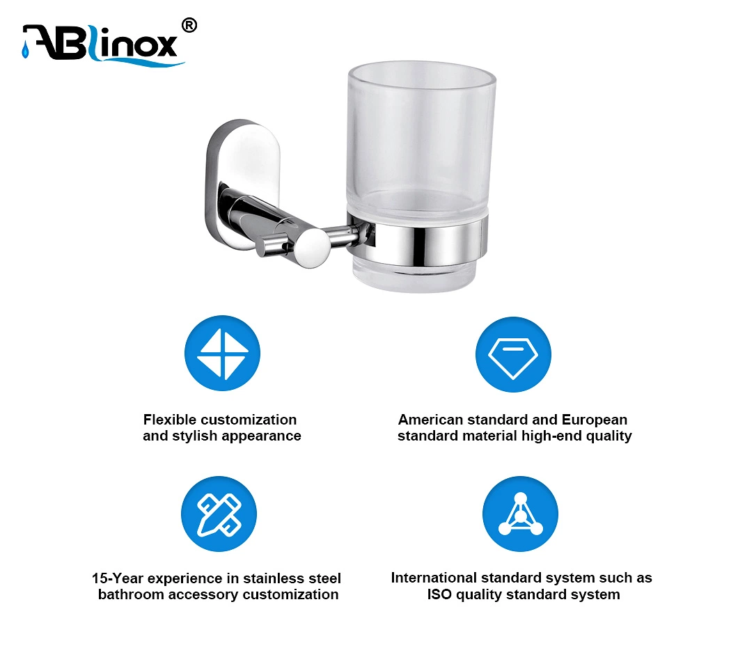 Ablinox Modern Design Stainless Steel Sanitaryware Cup Bathroom Accessories